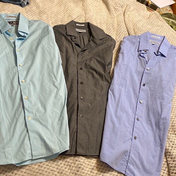 Shirts Lot Of 3 Mens Express Dress Shirts Poshmark